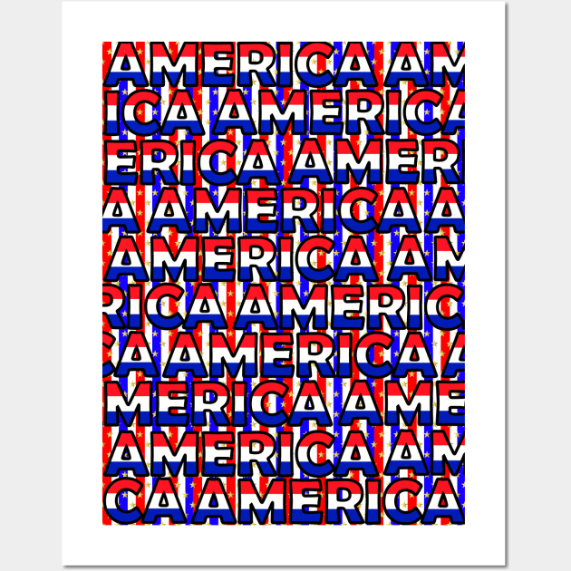 HAPPY Birthday America Fourth Of July Wall Art by SartorisArt1